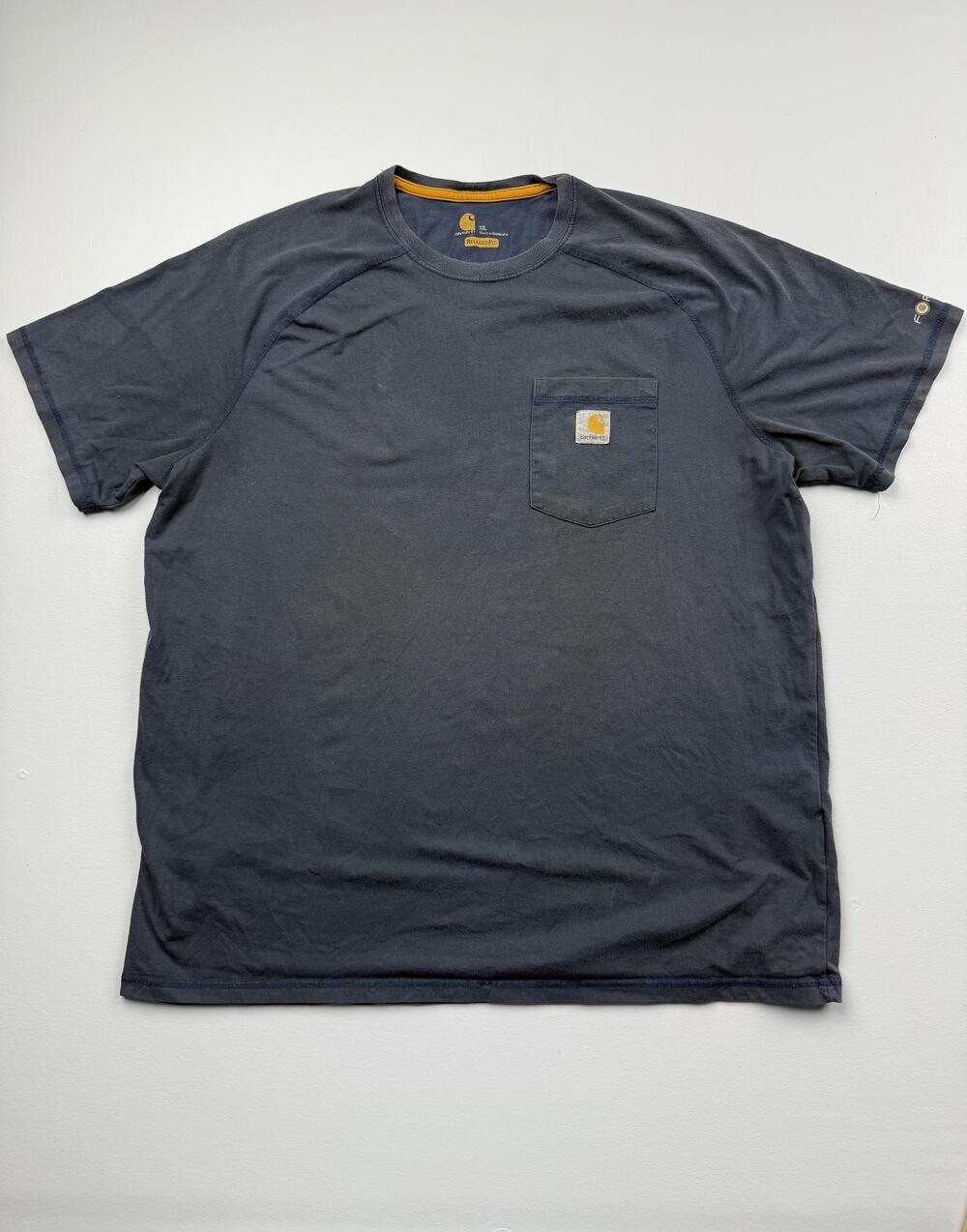 Carhartt Shirt Mens XL Blue Short Sleeve Pocket Tee Relaxed Fit Workwear